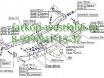 2150-A Фаркоп на Volkswagen Caddy 2004-