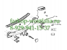 321641600001 ТСУ для Porsche Cayene, балка под квадрат , без шара 2002-