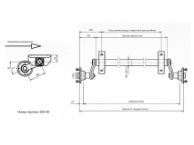 6AA534.001 Ось VG 7L b=1250, c=1750, 98x4, M12, ke