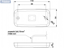 6X1354.087 Фонарь контурный FT-019B LED белый пров.