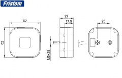 6X1354.098 Фонарь контурный FT-027С LED красный