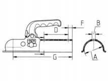 6E0083.029  Головка сцепная K 7,5D N3 d=60 верт