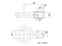 6X0031.005  Петля Nato d50 (207986.101)