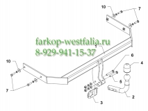K 52 Фаркоп на Volkswagen Polo V 2009-