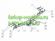 4260-A Фаркоп на Hyundai Solaris седан, хетчбек 2014-2017