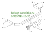 K 52 Фаркоп на Volkswagen Polo V 2009- K 52 Фаркоп на Volkswagen Polo V 2009-